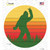Bigfoot Peace Novelty Circle Sticker Decal