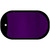 Purple Metallic Solid Novelty Metal Dog Tag Necklace