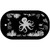Octopus Black Brushed Chrome Novelty Metal Dog Tag Necklace