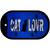 Cat Lover Blue Brushed Chrome Novelty Metal Dog Tag Necklace