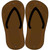 Brown Solid Novelty Metal Flip Flops (Set of 2)
