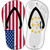 USA|Rhode Island Flag Novelty Metal Flip Flops (Set of 2)