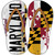 Maryland|MD Flag Novelty Metal Flip Flops (Set of 2)