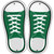 Green Solid Novelty Metal Shoe Outlines (Set of 2)