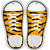 Tiger Print Novelty Metal Shoe Outlines (Set of 2)