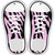 Pink Zebra Print Novelty Metal Shoe Outlines (Set of 2)