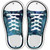 Blue Glitter Pattern Novelty Metal Shoe Outlines (Set of 2)