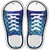 Blue Glitter Scales Novelty Metal Shoe Outlines (Set of 2)