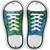 Aqua|Green Scales Novelty Metal Shoe Outlines (Set of 2)