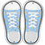 Seahorses Baby Blue Novelty Metal Shoe Outlines (Set of 2)