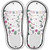 Assorted Flowers White Pattern Novelty Metal Shoe Outlines (Set of 2)