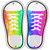 Rainbow Flag Watercolor Vertical Novelty Metal Shoe Outlines (Set of 2)