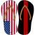 USA|Thin Red Line Novelty Metal Flip Flops (Set of 2)