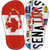 CAN Flag|Senators Strip Art Novelty Metal Flip Flops (Set of 2)