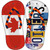 CAN Flag|Oilers Strip Art Novelty Metal Flip Flops (Set of 2)