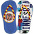 MN Flag|Minnesota Strip Art Novelty Metal Flip Flops (Set of 2)