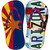 AZ Flag|Arizona Strip Art Novelty Metal Flip Flops (Set of 2)