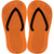 Orange Solid Novelty Flip Flops Sticker Decal