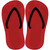 Red Solid Novelty Flip Flops Sticker Decal