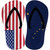 USA|Alaska Flag Novelty Flip Flops Sticker Decal