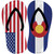 USA|Colorado Flag Novelty Flip Flops Sticker Decal