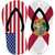 USA|Florida Flag Novelty Flip Flops Sticker Decal