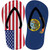 USA|Idaho Flag Novelty Flip Flops Sticker Decal