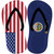 USA|Kansas Flag Novelty Flip Flops Sticker Decal