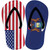 USA|Michigan Flag Novelty Flip Flops Sticker Decal