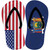 USA|New York Flag Novelty Flip Flops Sticker Decal