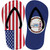 USA|Virginia Flag Novelty Flip Flops Sticker Decal