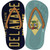 Delaware|DE Flag Novelty Flip Flops Sticker Decal