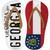 Georgia|GA Flag Novelty Flip Flops Sticker Decal