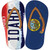 Idaho|ID Flag Novelty Flip Flops Sticker Decal