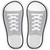 Gray Solid Novelty Shoe Outlines Sticker Decal