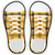 Yellow Plad Novelty Shoe Outlines Sticker Decal