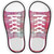 Pink Plad Novelty Shoe Outlines Sticker Decal