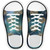 Seashell Aqua Novelty Shoe Outlines Sticker Decal