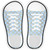 Baby Blue|Gold Scales Novelty Shoe Outlines Sticker Decal