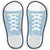 Seahorses Baby Blue Novelty Shoe Outlines Sticker Decal