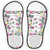 Pink Flowers Novelty Shoe Outlines Sticker Decal