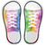 Rainbow Flag Tie Dye Vertical Novelty Shoe Outlines Sticker Decal