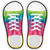 Rainbow Flag Tie Dye Horizontal Novelty Shoe Outlines Sticker Decal