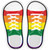 Rainbow Flag Horizontal Novelty Shoe Outlines Sticker Decal