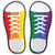 Rainbow Flag Vertical Novelty Shoe Outlines Sticker Decal