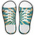 Blue|Tan Sun Rays Novelty Shoe Outlines Sticker Decal