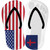 USA|Christian Flag Novelty Flip Flops Sticker Decal