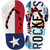 TX Flag|Rockets Strip Art Novelty Flip Flops Sticker Decal