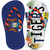 MI Flag|Tigers Strip Art Novelty Flip Flops Sticker Decal