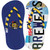 WI Flag|Brewers Strip Art Novelty Flip Flops Sticker Decal